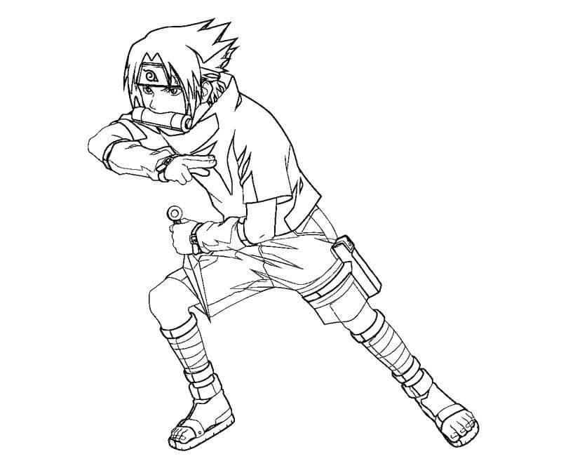 Sasuke para Colorir e Imprimir - Muito Fácil - Colorir e Pintar